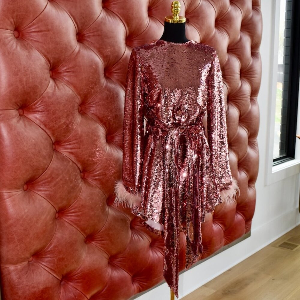 Keepsake the Label Destiny Sequin Mini Dress - Pink - Size S